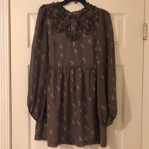 Free people long sleeve baby doll dress